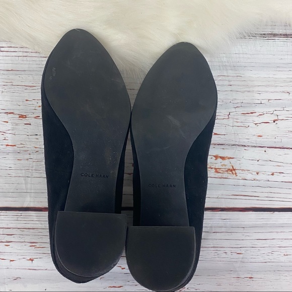 Cole Han grand zeros black suede pumps size 8B - Picture 9 of 12